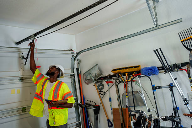 Professional Garage Door technician working in Burbank, WA